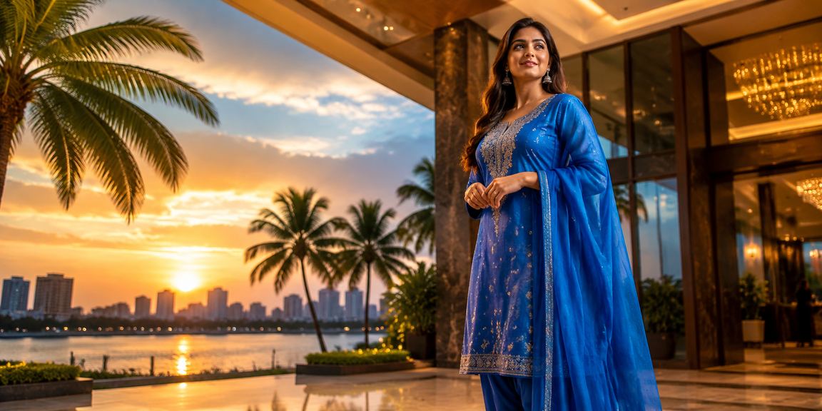 ঢাকায় সালোয়ার কামিজে অনলাইন বেটিং করছেন একজন ব্যবহারকারী