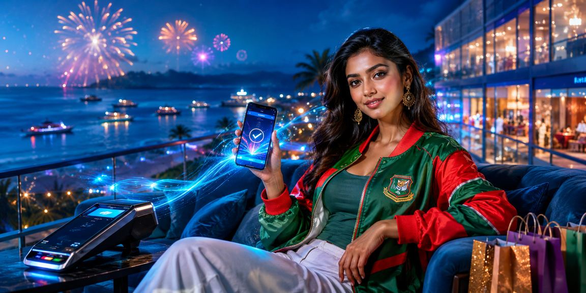 সেন্ট মার্টিনে বাংলাদেশি তরুণী মোবাইলে ক্রিকেট বেটিং করছেন